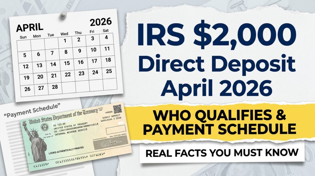 IRS $2,000 Direct Deposit April 2026
